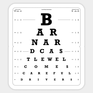 Barnard Castle Eye Test Sticker